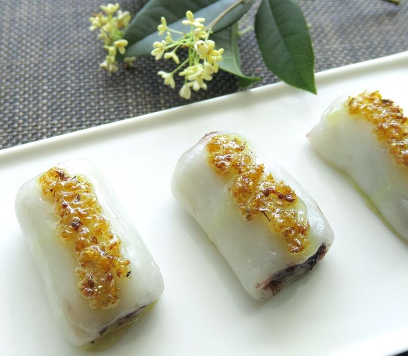 Bánh gạo nếp mềm dẻo cùng mật hoa quế ngọt ngào