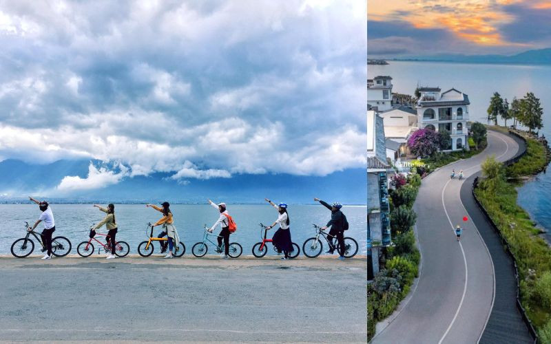 Đạp xe ngắm trọn cảnh hồ Đạp xe ngắm trọn cảnh hồ