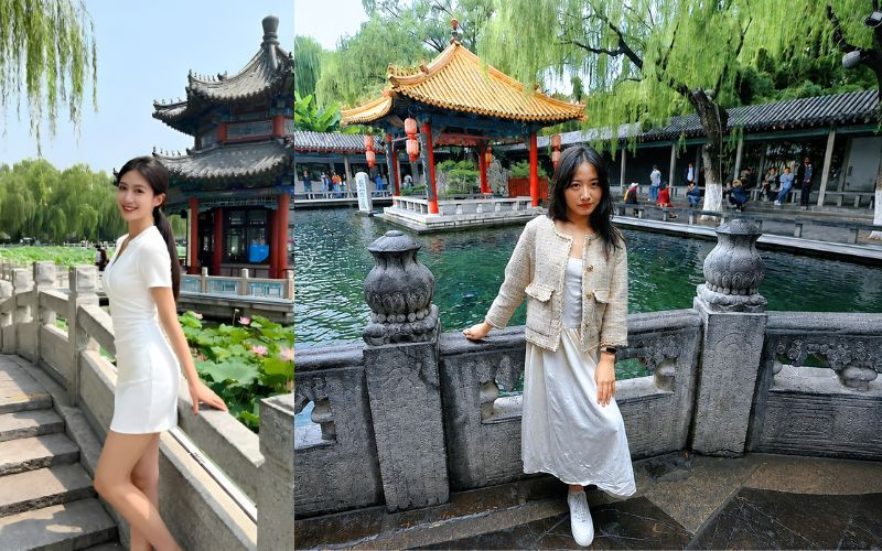 Du khách lưu giữ khoảnh khắc đẹp tại Tế Nam