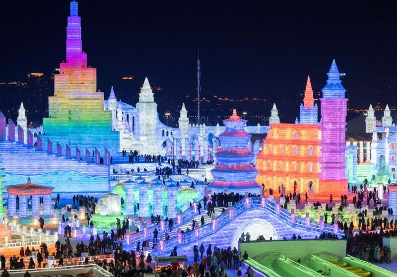  Lễ Hội băng Tuyết Quốc Tế Cáp Nhĩ Tân cực lung linh