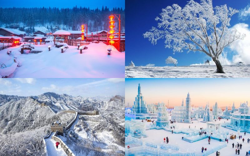 Tuyết rơi phủ trắng xoá mùa đông Trung Quốc tháng 12