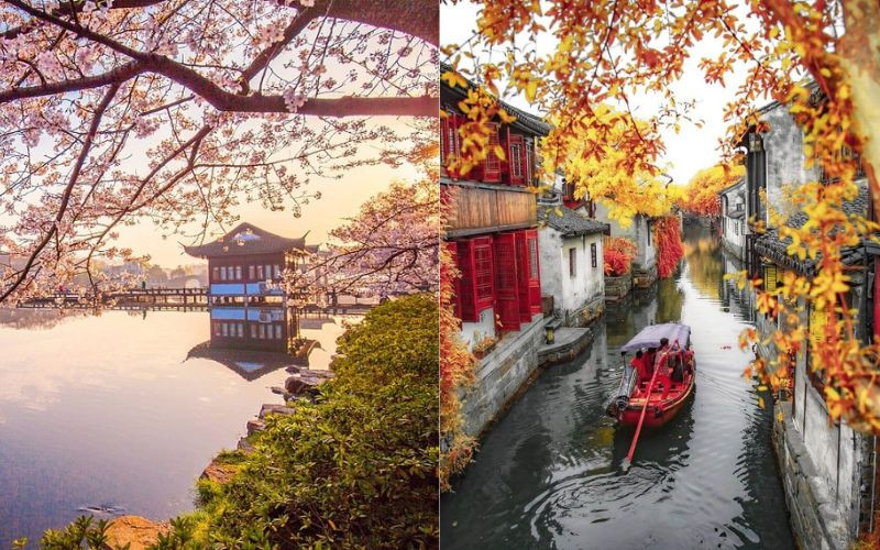 Hàng Châu rực rỡ vào mùa xuân và mùa thu