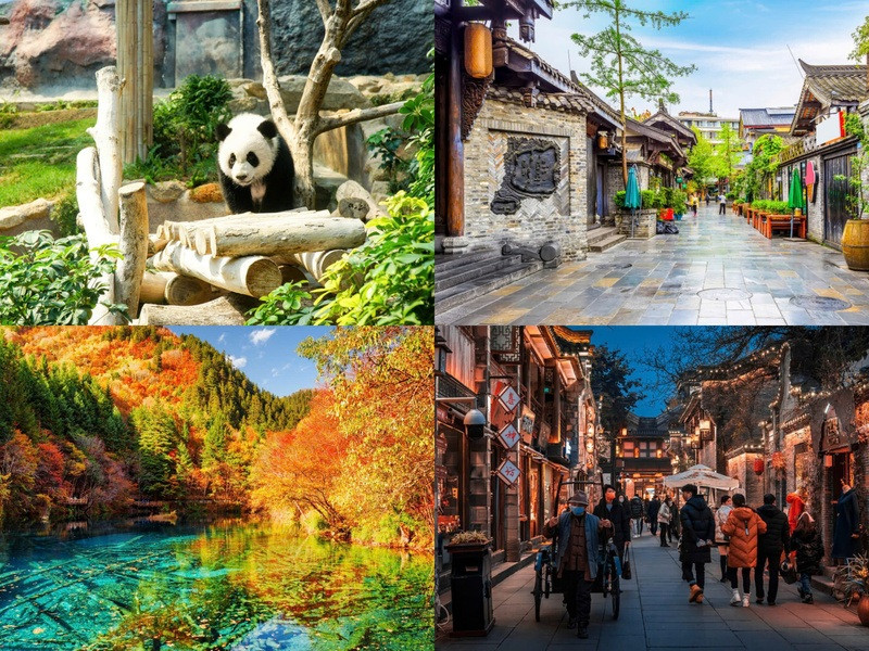 Những địa điểm hot trong tour Thành Đô - Cửu Trại Vân