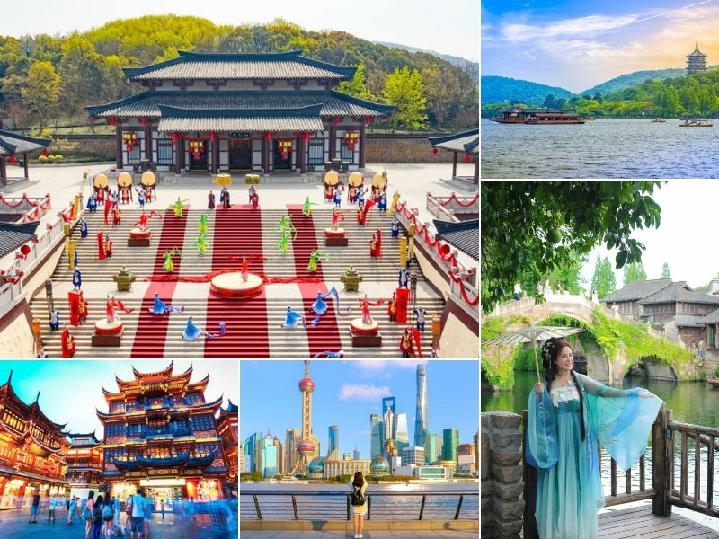 Loạt điểm đến có trong hành trình Thượng Hải - Vô Tích - Ô Trấn - Hàng Châu