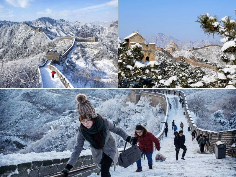 Chiêm ngưỡng Vạn Lý Trường Thành trong khung cảnh tuyết trắng Chiêm ngưỡng Vạn Lý Trường Thành trong khung cảnh tuyết trắng