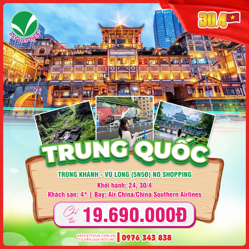 Tour Trùng Khánh lễ 30/4 Tour Trùng Khánh lễ 30/4