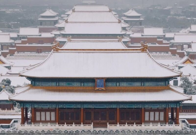 Khung cảnh Bắc Kinh phủ đầy tuyết cực lãng mạn