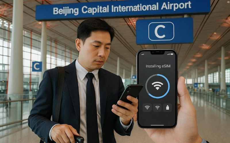 Chuẩn bị Esim giúp bạn có kết nối Internet ngay khi đến nơi. (Ảnh: sưu tầm) Chuẩn bị Esim giúp bạn có kết nối Internet ngay khi đến nơi. (Ảnh: sưu tầm)