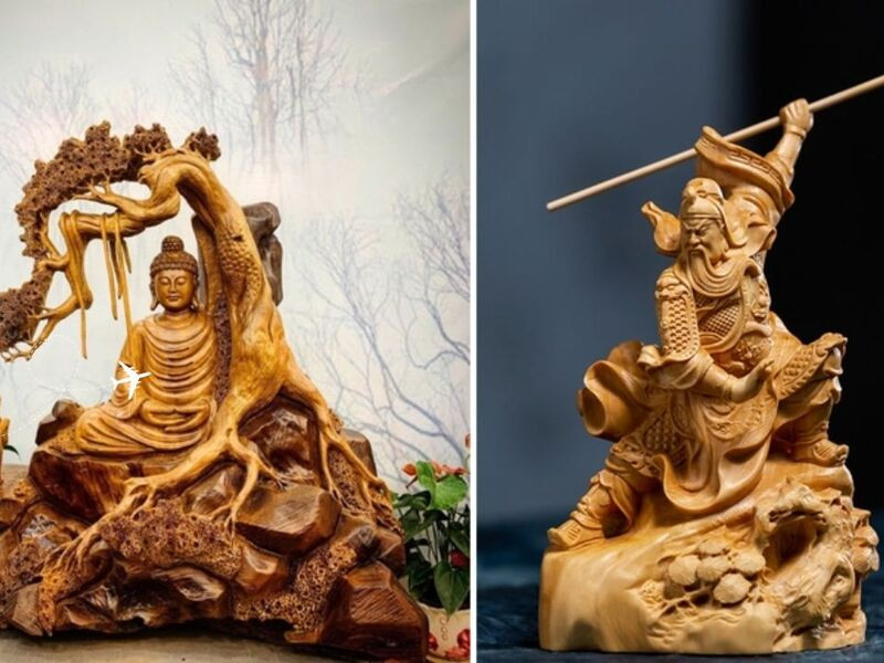 Một số tác phẩm được điêu khắc tinh xảo