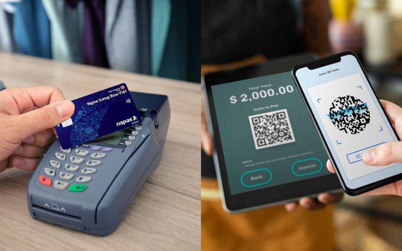 Thanh toán bằng thẻ quốc tế hay thanh toán bằng QR