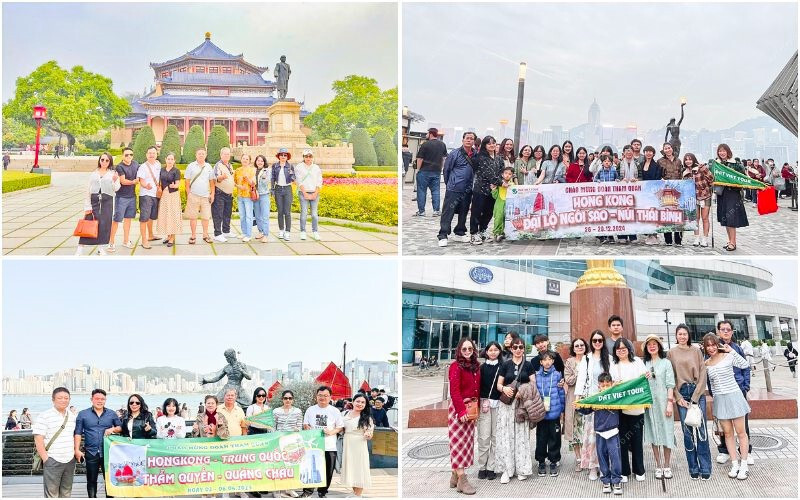 Đoàn khách du lịch tại Đất Việt Tour
