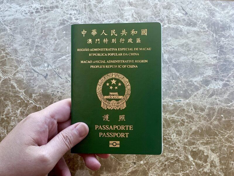Hình ảnh visa Macau 