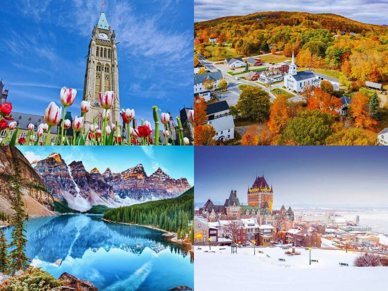 Cảnh sắc bốn mùa ở Canada 