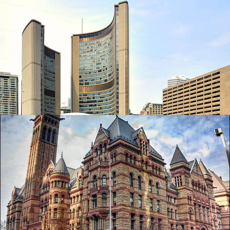 Tòa Thị Chính cũ và mới của Toronto