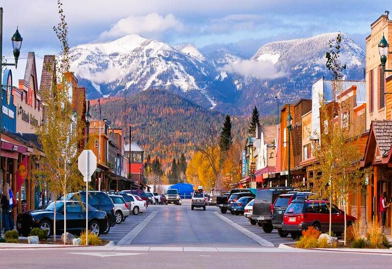 Whitefish, Montana vào mùa đông 