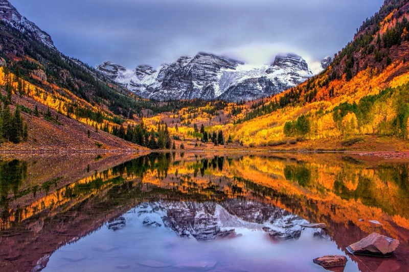 Maroon Bells vào mùa thu