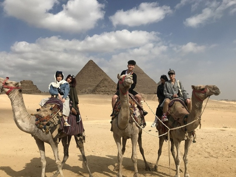 Trãi nghiệm di chuyển bằng lạc đà tại thành phố Cairo Ai Cập 