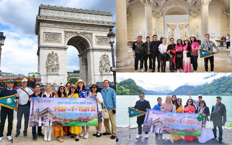 Du khách chọn tour bên Đất Việt Tour 