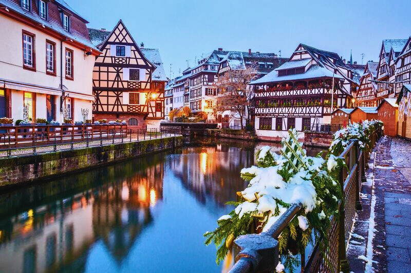 Mùa đông lạnh giá tại thành phố Strasbourg
