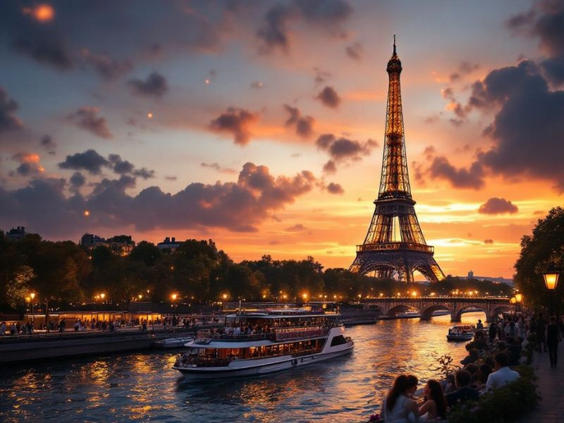 Khung cảnh lãng mạn tại tháp Eiffel Khung cảnh lãng mạn tại tháp Eiffel
