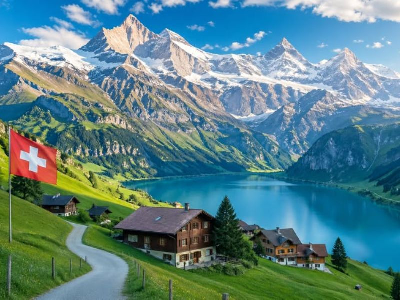 Một góc dãy Alps thơ mộng Một góc dãy Alps thơ mộng
