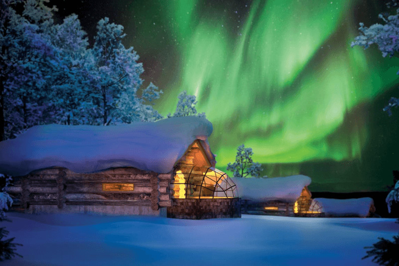 Những dải cực quang huyền ảo trên bầu trời Lapland, Phần Lan 