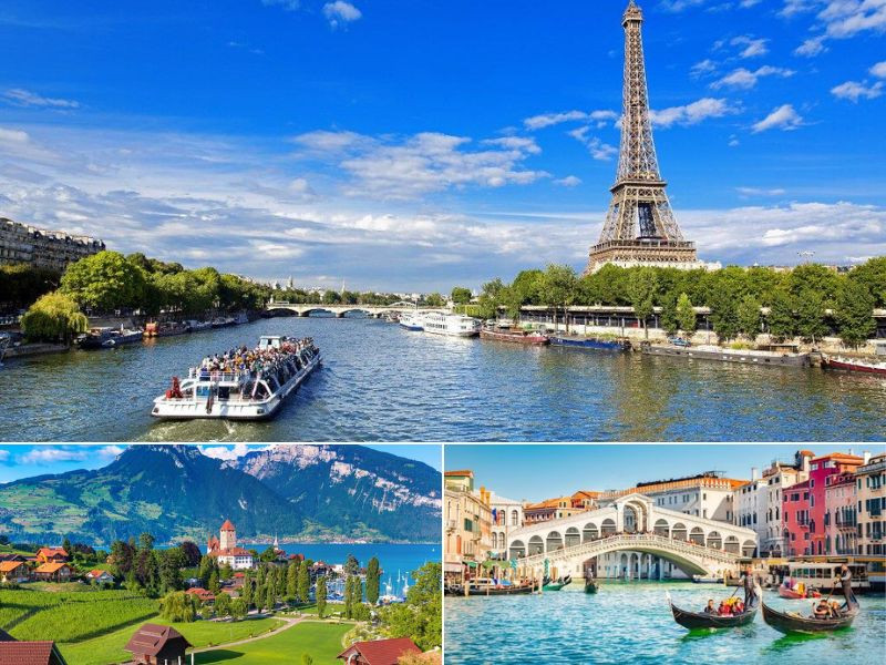 Tour Châu Âu 5 nước vi vu 10 ngày là lý tưởng