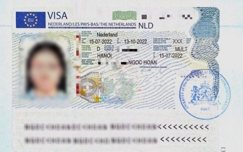 Hình ảnh visa Schengen