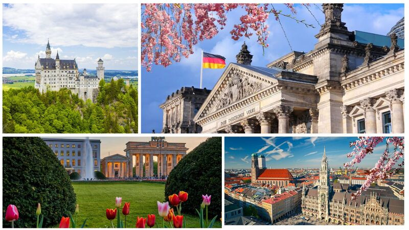 Đức bước vào mùa xuân với cảnh thành phố xanh mát và lâu đài cổ tích nổi bật