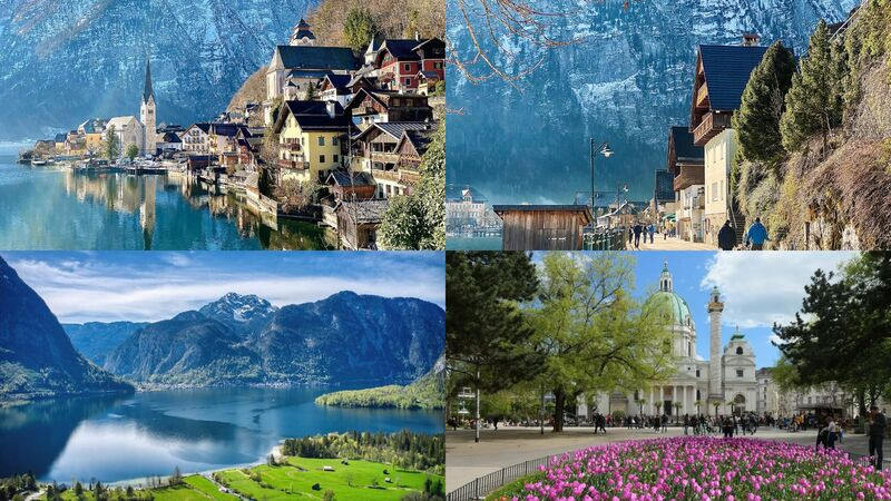 Phong cảnh của Áo vào mùa xuân như một bức tranh vẽ Phong cảnh của Áo vào mùa xuân như một bức tranh vẽ