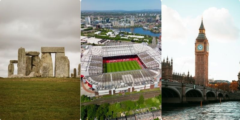 Tham quan Stonehenge - sân vận động Old Trafford - Tháp Big Ben vào tháng 10 