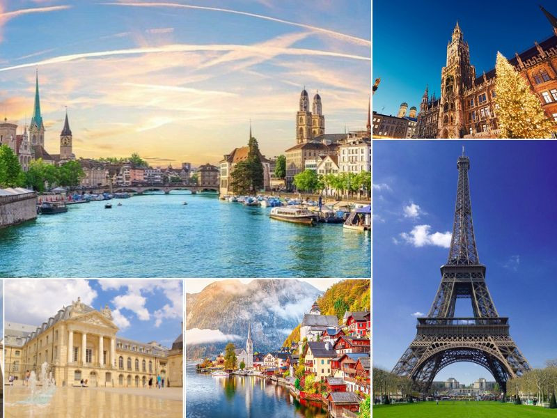 Tour 5 nước Châu Âu: Đức - Áo - Liechtenstein - Thụy Sĩ - Pháp