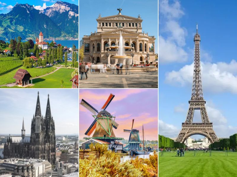 Tour Châu âu 6 nước : Đức - Hà Lan - Bỉ - Pháp - Thụy Sĩ - Ý 