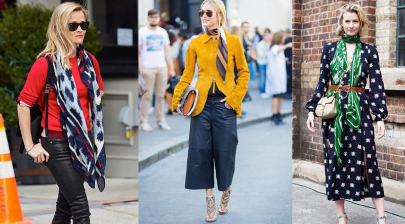 Nâng tầm outfit nhờ kết hợp với khăn choàng lụa cao cấp