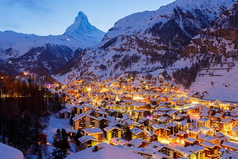 Zermatt vào mùa đông 