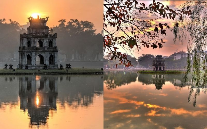 Khung cảnh nên thơ và lãng mạn của hồ Gươm