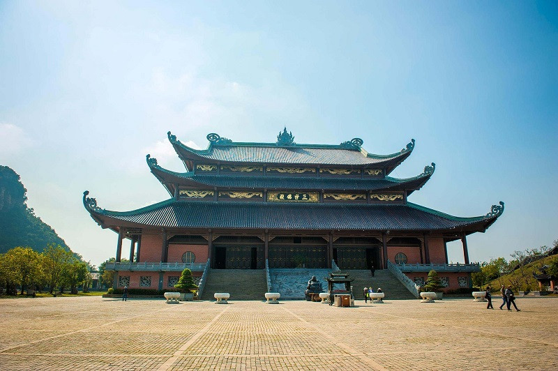 Một góc chùa Bái Đính ở Ninh Bình