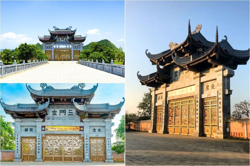 Ngắm vẻ đẹp bề thế của Cổng Tam Quan bằng gỗ Ngắm vẻ đẹp bề thế của Cổng Tam Quan bằng gỗ