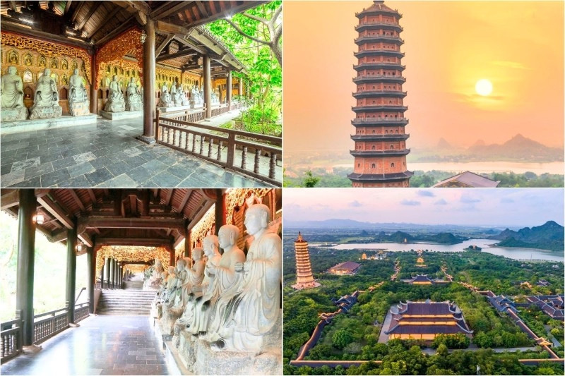 Vãn cảnh chùa Bái Đính trong tiết trời mát mẻ, dễ chịu 