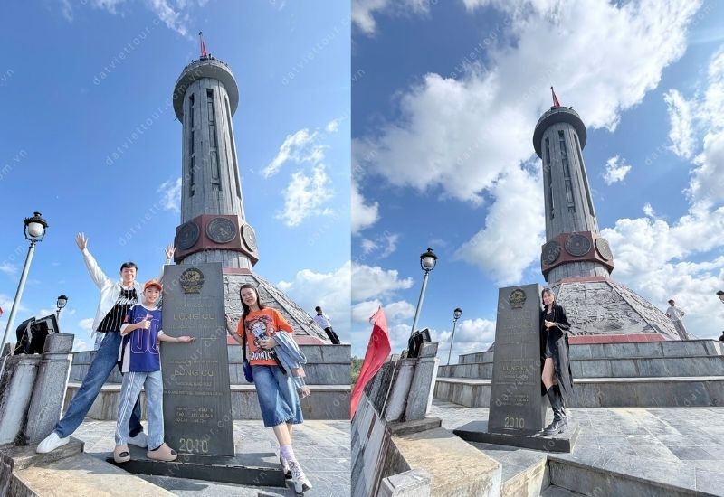 Du khách check-in Cột cờ Lũng Cú Hà Giang