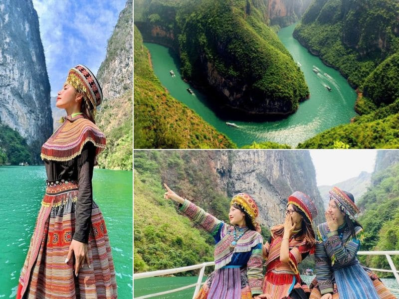 Đi thuyền dạo sông Nho Quế