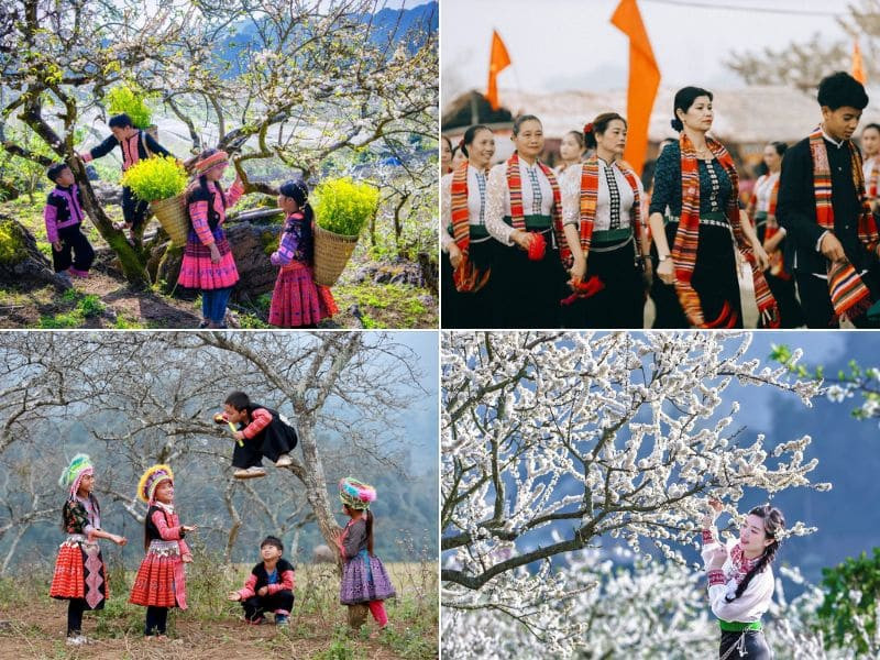 Hóa thân thành những người Mộc Châu trong bộ trang phục truyền thống 