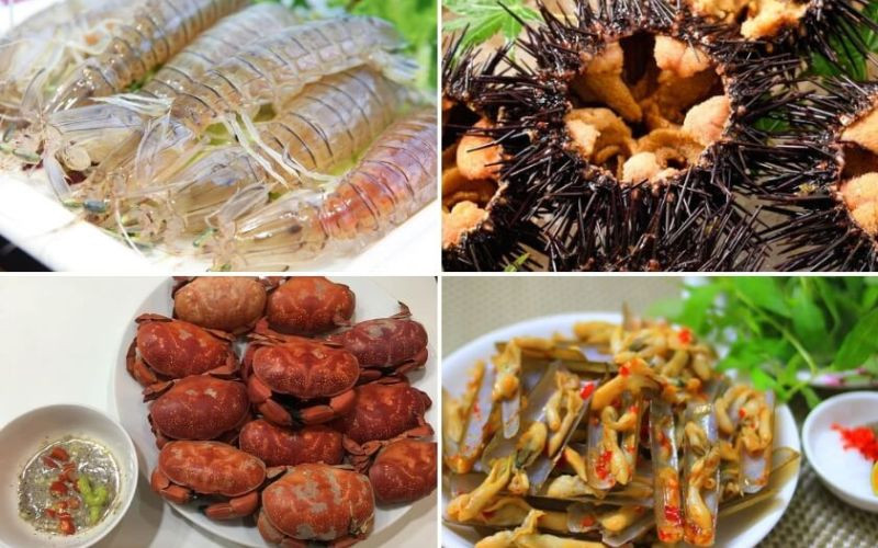 Đừng quên thưởng thức hải sản tươi ngon tại bãi Hồng Vàn 