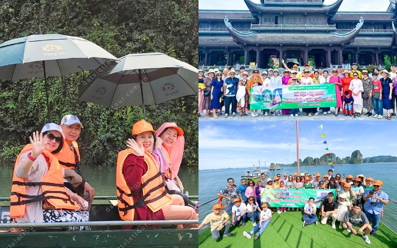 Hình ảnh đoàn tour bay miền Bắc tại Đất Việt Tour