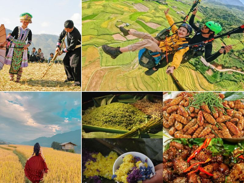 Nhiều trải nghiệm trong lịch trình tour Mù Cang Chải 4 ngày 3 đêm