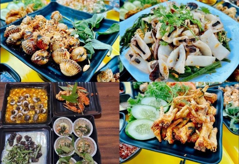 Đa dạng các loại hải sản bình dân tại Ốc Mương Sấu 