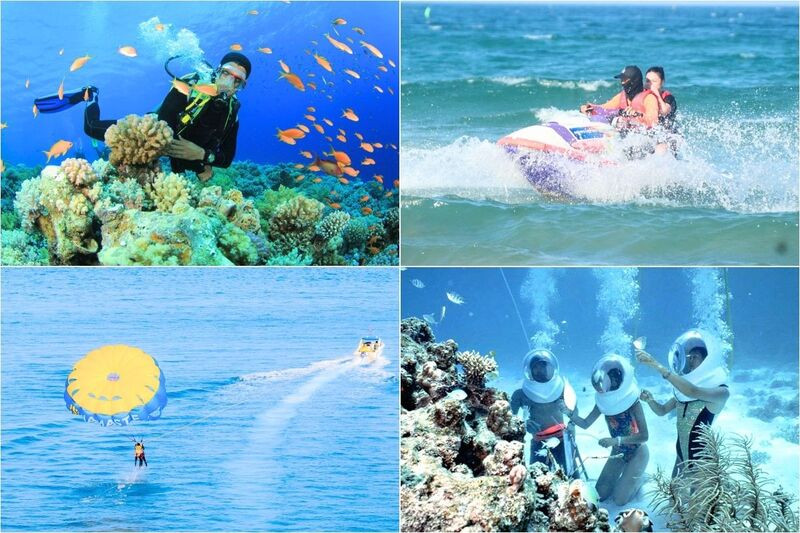 Các hoạt động thể thao biển hấp dẫn tại Hòn Thơm (Ảnh: Sưu tầm)