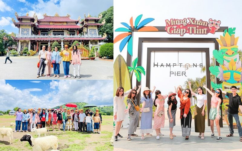 Đoàn khách tour du lịch Vũng Tàu 2N1Đ tại Đất Việt Tour 