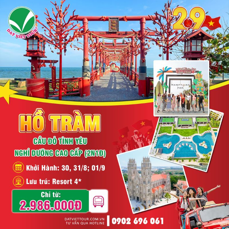 Tour lễ Hồ Tràm 2/9 - Giá tốt 