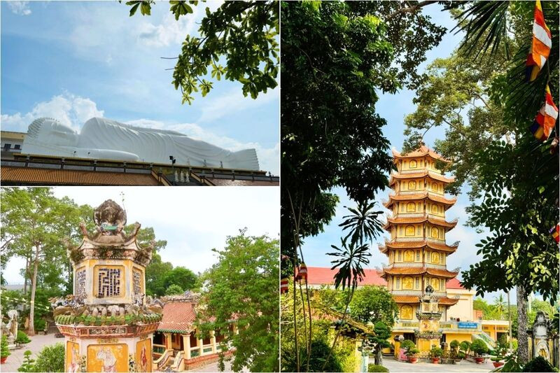 Chùa Hội Khánh nổi bật với tượng Phật nằm dài 52m Chùa Hội Khánh nổi bật với tượng Phật nằm dài 52m (Ảnh: Sưu tầm)